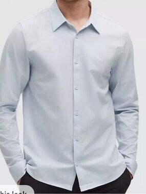 Lululemon Slim Fit Starch Blue Dress Shirt